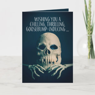 Cartão De Festividades Feliz Halloween Para Qualquer Foto de Esqueleto Si