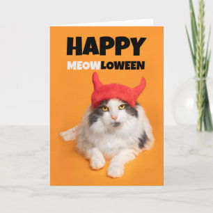 Cartão De Festividades Feliz Halloween para qualquer gato engraçado do di