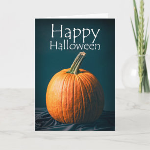 Cartão De Festividades Feliz Halloween Simples Natureza-Morta de Abóbora