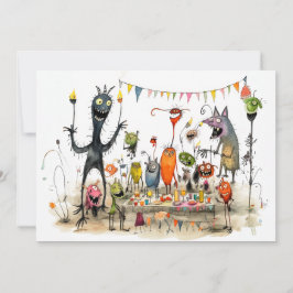 Cartão De Festividades Feliz Halloween, você MONSTRO!
