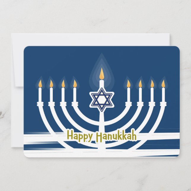 Cartão De Festividades Feliz Hanukkah (Frente)