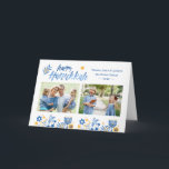 Cartão De Festividades Feliz Hanukkah 2 Foto<br><div class="desc">Envie seus desejos com este Cartão de Feriado de Foto que contém um Script Hanukkah Feliz e Símbolos de Feriados Judeus para realçar sua mensagem de saudação.</div>