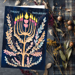 Cartão De Festividades Feliz Hanukkah Botânica Menorah Watercolor<br><div class="desc">Querido desenho para desejar a alguém feliz hanukkah! Clique em "editar usando a ferramenta design" para adicionar seu próprio texto. Também disponível como cartão postal, cartão simples ou download digital para envio instantâneo por e-mail ou mensagem de texto. Verifique meu compro para mais ou me avise se você quer algo...</div>