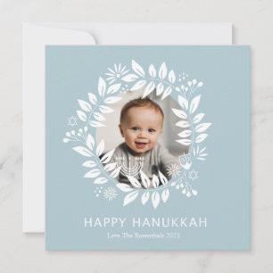 Cartão De Festividades feliz hanukkah floral