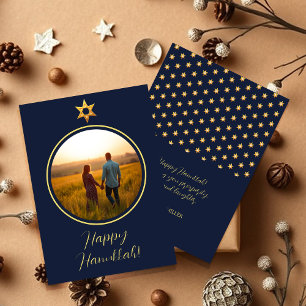 Cartão De Festividades Feliz Hanukkah Foto Fofa