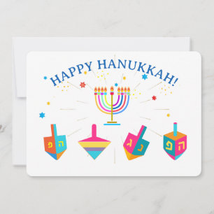 Cartão De Festividades Feliz Hanukkah Menorá Dourada Feriado Judaico