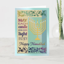 Feliz Hanukkah Menorah judeu