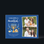 Cartão De Festividades Feliz Hanukkah Peace Love Lights Stars 2 Foto<br><div class="desc">Envie seus desejos com este Cartão com fotos de Férias que apresenta um Script Hanukkah e Símbolos de Férias Judaicas impressionantes para realçar sua mensagem de saudação.</div>