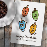 Cartão De Festividades Feliz Hanukkah Simples e Moderna Saudação do Dreid<br><div class="desc">Esta é uma simples,  minimalista e moderna design de ilustração de sonho.</div>