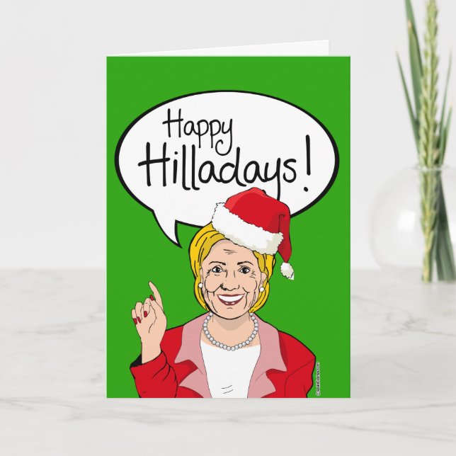 Cartão De Festividades Feliz Hilladays! (Frente)
