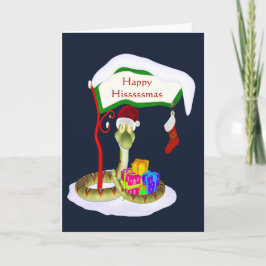 Cartão De Festividades Feliz Hisssssmas Cobra Engraçada Natal