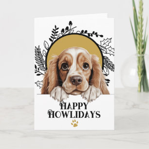 Cartão De Festividades Feliz Howlidays American Cocker Spaniel Natal