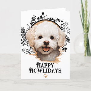 Cartão De Festividades Feliz Howlidays Bichon Frise