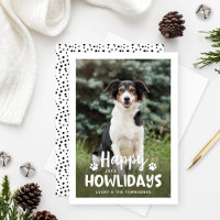 Feliz Howlidays Black White Puppy Dog Foto