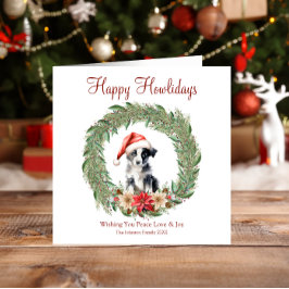 Cartão De Festividades Feliz Howlidays, Cachorro Collie da Fronteira