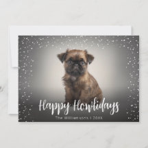 Feliz Howlidays Cute Dog Photo Christmas