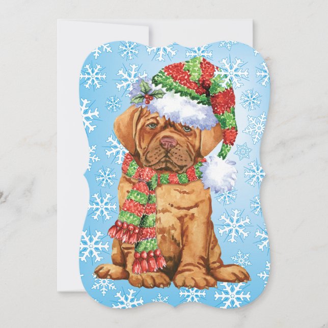 Cartão De Festividades Feliz Howlidays Dogue (Frente)