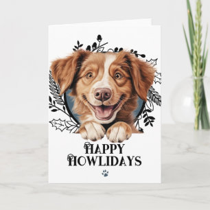 Cartão De Festividades Feliz Howlidays Nova Scotia Duck Tolling Retriever