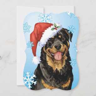 Cartão De Festividades Feliz Howlidays Rottweiler