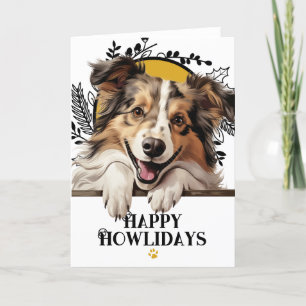 Cartão De Festividades Feliz Howlidays Shetland Sheepdog Natal