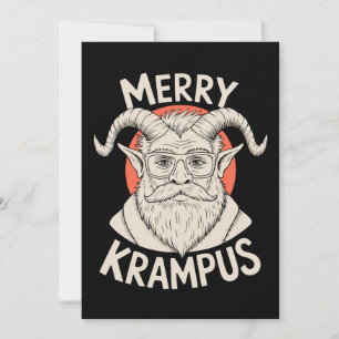 Cartão De Festividades Feliz Krampus Natal Mítico Festa de Natal