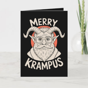 Cartão De Festividades Feliz Krampus Natal Mitológico Festa de Natal