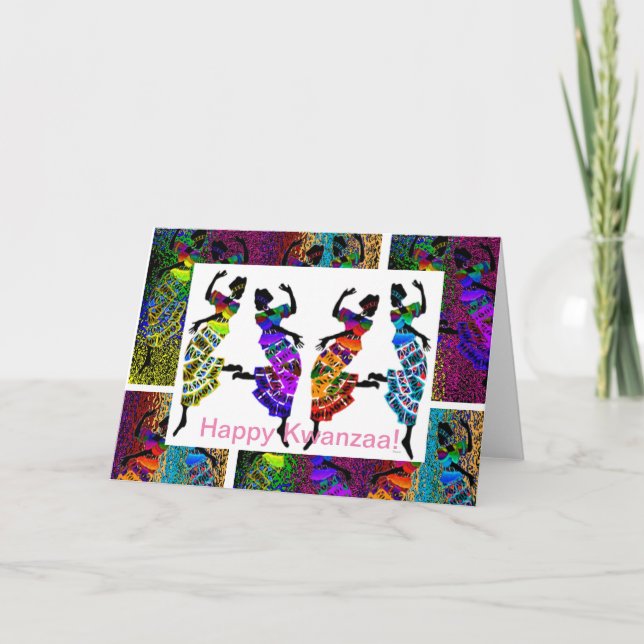 Cartão De Festividades Feliz Kwanzaa! (Frente)