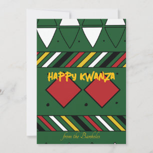 Cartão De Festividades Feliz Kwanzaa Padrão Tribal Família Foto