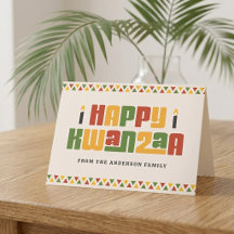 Feliz Kwanzaa vela preta borda vermelha verde amar
