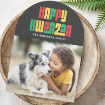 Feliz Kwanzaa vermelho verde amarelo foto