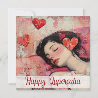 Cartão De Festividades Feliz Lupercália Coração Vintage Colagem Dia dos N