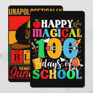 Cartão De Festividades Feliz mágico 100 dias de escola Cartaz 2026