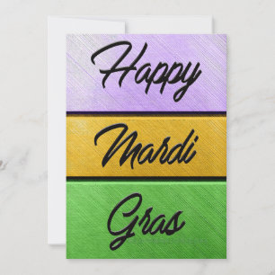 Cartão De Festividades Feliz Mardi Gras roxo de ouro b