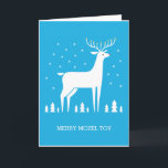 Cartão De Festividades Feliz Mazel Tov<br><div class="desc">Cartão personalizado de Natal / Hanukkah / Chrismukkah reindeer menorah para os feriados.</div>