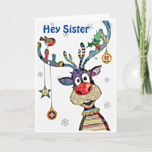 CARTÃO DE FESTIVIDADES *FELIZ-ME** GASTAR NATAL COM FERIADO IRMÃ