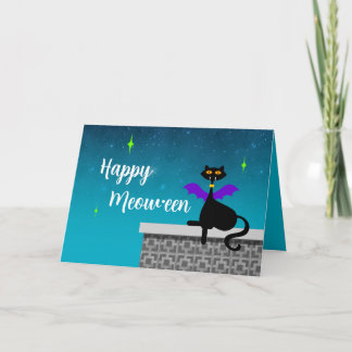 Cartão De Festividades Feliz Meow-een