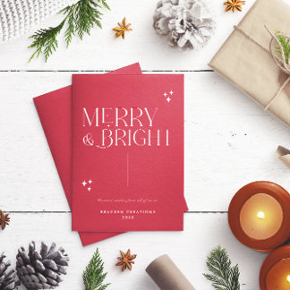 Cartão De Festividades Feliz mínima elegante e corporação brilhante