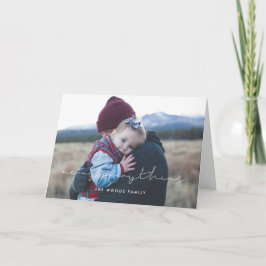 Cartão De Festividades Feliz Mínima Manuscrita Tudo Foto