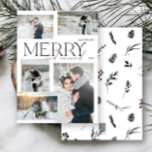 Cartão De Festividades Feliz minimalista e recém-casados 5 fotos<br><div class="desc">Capture sua primeira temporada de férias como recém-casados com esta Feliz Minimalista e o Cartão de Férias 5 do Casado Newlyweds. Com um belo design de inverno com tipografia elegante, esta carta permite compartilhar sua alegria e amor com a família e os amigos. A frente moderna e minimalista mostra cinco...</div>