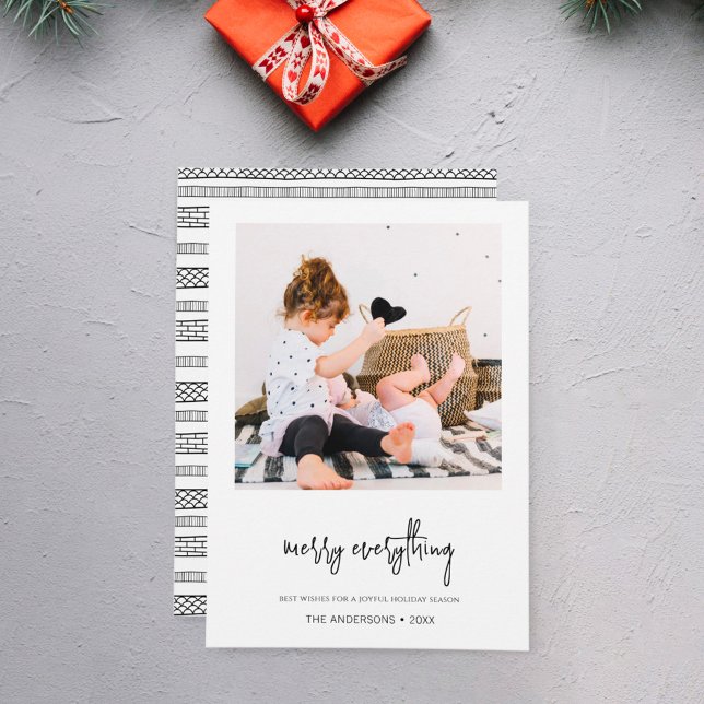 Cartão De Festividades Feliz Minimalista Tudo Natal (Criador carregado)