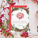 Cartão De Festividades Feliz moderna e faixa de folhagem de script brilha<br><div class="desc">Placa de Feriado de Folhagem de Script Brilhante e Feliz Moderna</div>