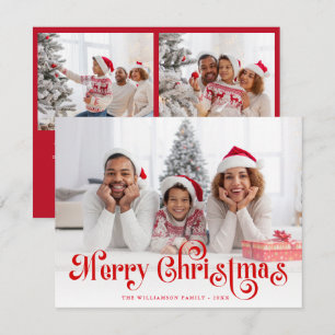 Cartão De Festividades Feliz Na moda de Natal - Foto