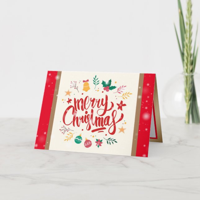 Cartão De Festividades Feliz Natal (Frente)