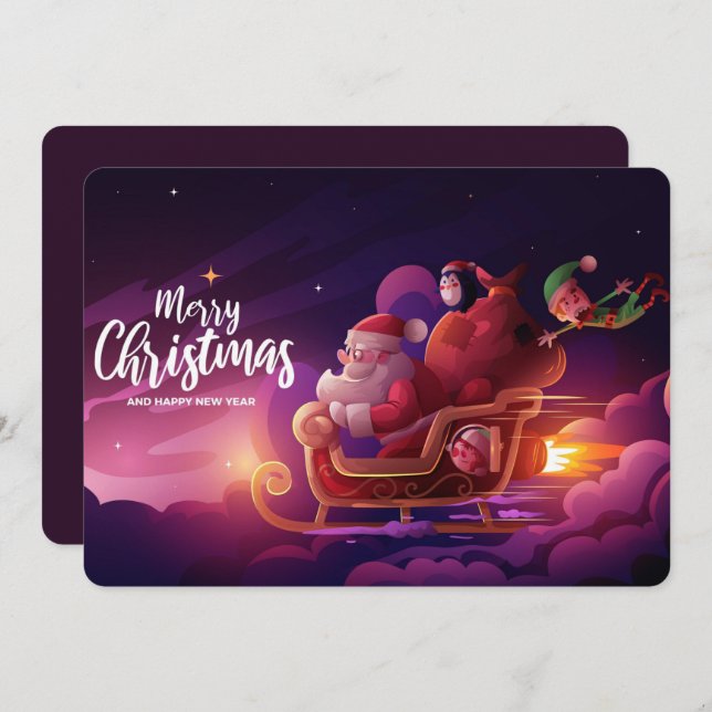 Cartão De Festividades Feliz Natal (Frente/Verso)