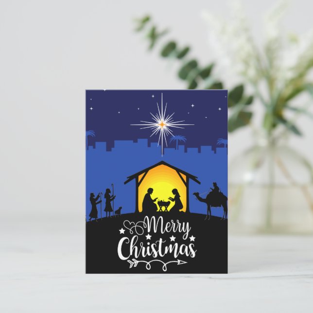 Cartão De Festividades Feliz Natal (Em pé/Frente)