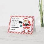 Cartão De Festividades Feliz Natal<br><div class="desc">Cartões de cartões de natal de Natal com tema "in a box" com boxer do Papai Noel e citação engraçada.</div>