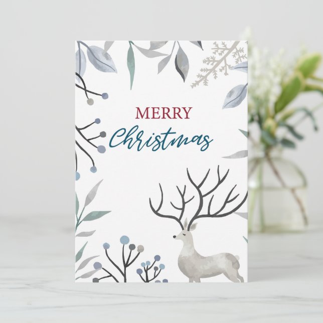 Cartão De Festividades Feliz Natal (Em pé/Frente)