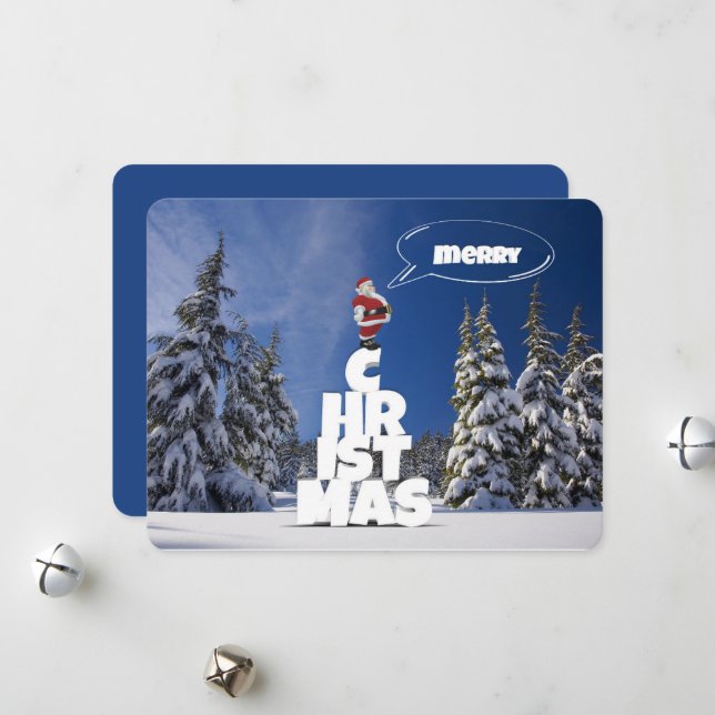 Cartão De Festividades Feliz Natal (Frente/Verso In Situ)