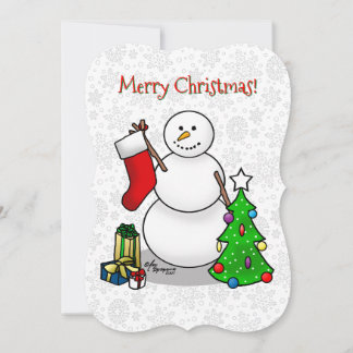 Cartão De Festividades Feliz Natal 2 Árvore de Neve