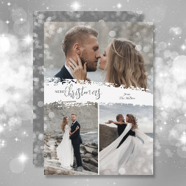 Cartão De Festividades Feliz Natal 3 Foto Colagem